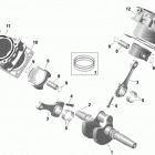 002 - Traxter HD10 - XT - CE 01- rotax - crankshaft, piston and cylinder