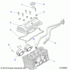 RANGER 1000 FULL SIZE (R21TAA99A1/A7/B1/B7) Engine, throttle body and valve cover - r21taa99a1...