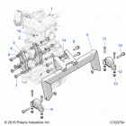 RZR 570 Engine, engine mounting - z20cha57a2  /  e57am (c7...