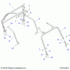 RZR 570 Chassis, cab frame - z20cha57a2  /  e57am (c701040...