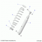 RANGER 1000XP PS MUD (R21RRM99AG) Suspension, rear shock mounting - r21rrm99ag (c701...
