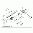 RZR XP 4 Drive train, main gearcase internals - z20n4e99ac ...