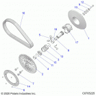 RZR XP TURBO (Z21NAE92AG/BG/AX/BX) Drive train, secondary clutch - z21nae92ag  /  bg ...