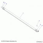 RZR 570 Drive train, front prop shaft - z20cha57a2  /  e57...