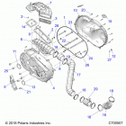 RANGER 1000XP PS CREW NSTR Drive train, clutch cover and ducting - r20rsu99aa...