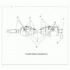 RANGER 500 (R21MAA50B1/B7) Drive train, rear drive shaft - r21maa50b1  /  b7 ...