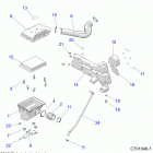 RZR 570 Engine, air intake system - z20cha57a2  /  e57am (...