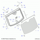 RANGER 1000XP CREW NSTR UL (R21RSZ99A9/AC/AP/AW/B9/BC/BP/BW) Body, windshield, tip-out - r21rsz99a9  /  ac  /  ...