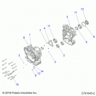 RZR 570 Engine, crankcase - z20cha57a2  /  e57am (c701045-...
