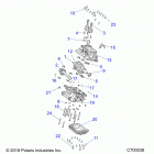 RANGER 1000XP PS NSTR RC Engine, crankcase and crankshaft - r20rrw99a9  /  ...