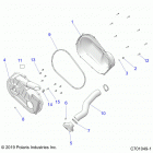 RZR 570 Drive train, clutch cover and ducting - z20cha57a2...