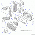 RANGER 1000XP CREW PS MUD Drive train, clutch cover and ducting - r20rsm99al...