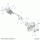 RZR PRO XP 4 RIDE COMMAND (Z21R4C92AL/AX/BL/BX) Steering, upper, premium  /  deluxe - z21r4c92al  ...