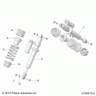 POLARIS GENERAL 1000 DLX OPT1 (G20GXJ99AP/AG/BP/BG) Suspension, front shock mounting - g20gxj99ap  /  ...