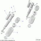 RZR XP 1000 (Z21NAM99AG) Suspension, rear shock mounting - z21nam99ag (c701...
