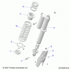 RZR PRO XP 4 (Z21R4E92AG/AS/BG/BS) Suspension, rear shock mounting, standard  /  prem...