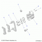 RZR 570 Brakes, front caliper - z20cha57a2  /  e57am (c701...