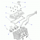 RANGER 1000 PS CREW  (R21T6A99A1/B1) Engine, throttle body and valve cover - r21t6a99a1...