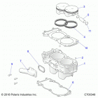 RANGER 1000XP PS NSTR RC Engine, cylinder and piston - r20rrw99a9  /  aa  /...