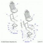 RZR XP 1000 CRWL (Z21NAR99AN/BN) Body, seat asm. and slider - z21nar99an  /  bn (c7...