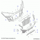 RZR PRO XP 4 Body, front bumper - z20r4_92ac  /  bc  /  ae  /  ...