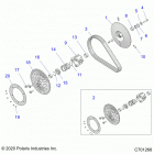 RANGER CREW 1000XP PS MUD (R21RSM99AG) Drive train, secondary clutch - r21rsm99ag (c70126...