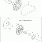 RZR 570 (Z21CHA57A2/K2/E57AK) Drive train, secondary clutch - z21cha57a2 (702792...