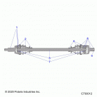RANGER 1000XP CREW PS MUD Drive train, front half shaft - r20rsm99al (c73001...