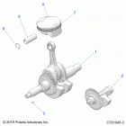 RZR 570 Engine, crankshaft, piston and balance shaft - z20...