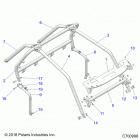 RZR XP TURBO 3PC Chassis, cab frame - z20nae92kl (c700998)
