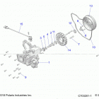 RZR 570 Engine, stator cover and flywheel - z20cha57a2  / ...