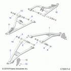 POLARIS GENERAL 1000 DLX OPT1 (G20GXJ99AP/AG/BP/BG) Suspension, front control arms - g20gxj99ap  /  ag...