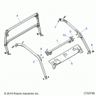 POLARIS GENERAL 1000 DLX OPT1 (G20GXJ99AP/AG/BP/BG) Chassis, cab frame - g20gxj99ap  /  ag  /  bp  /  ...