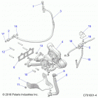 RZR XP TURBO 3PC Engine, turbo charger mounting - z20nae92kl (c7010...