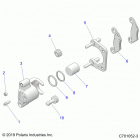 RZR 570 Brakes, rear caliper - z20cha57a2  /  e57am (c7010...