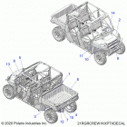 RANGER CREW 1000XP PS TX CA (R21RSF99AK) Body, decals - r21rsf99ak (21rgrcrew1kxptxdecal)