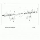 POLARIS GENERAL 1000 DLX OPT1 (G20GXJ99AP/AG/BP/BG) Drive train, front half shaft - g20gxj99ap  /  ag ...