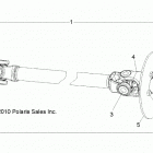 RANGER EV Drive train, front prop shaft - r21maae4g8  /  g9 ...