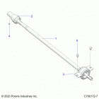 POLARIS GENERAL 1000 DLX OPT1 (G20GXJ99AP/AG/BP/BG) Drive train, rear prop shaft - g20gxj99ap  /  ag  ...