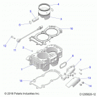 RZR PRO XP Engine, cylinder and piston - z20ra_92ac  /  bc  /...