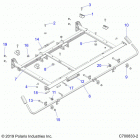 POLARIS GENERAL 1000 DLX OPT1 (G20GXJ99AP/AG/BP/BG) Body, box, mounting - g20gxj99ap  /  ag  /  bp  / ...