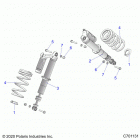 POLARIS GENERAL 1000 4P DELUXE (G21G4D99AW/BW) Suspension, front shock mounting - g21g4d99aw  /  ...