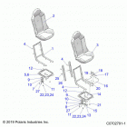 RZR 1000S4 Body, seat asm. and slider - z20a4e99ah  /  bh  / ...