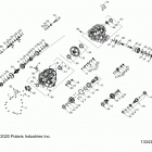 RZR RS1 PS MD Drive train, main gearcase internals - 1334384 (13...