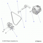 RANGER 902D EU/TRACTOR Engine, engine, alternator, fan and belt- r20rred4...