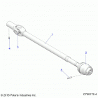 POLARIS GENERAL Drive train, front prop shaft - g20g4d99as  /  bs ...