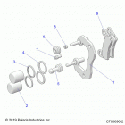 RANGER 1000 CREW FULLSIZE PS FO (R20T6U99AM/AS/BM/BS) Brakes, rear caliper - r20t6u99am  /  as  /  bm  /...