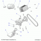RZR Engine, oil pump and oil cooler - z20ase99ah  /  l...