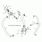 POLARIS GENERAL 1000 4P EPS EU (G20G4E99NG) Engine, waterpump and bypass - g20g4e99ng (700830)