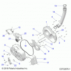 RZR PRO XP Drive train, clutch cover and ducting - z20ra_92ac...